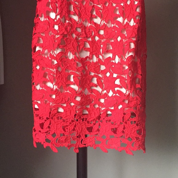 Red Sweetheart Lace Mini Dress (NWT) - Picture 2 of 5